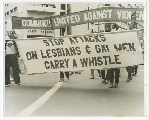 Community United Against Violence contingent on Market St