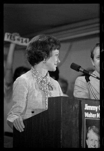 Jimmy Carter Rally, Jim Jones with Rosalynn Carter