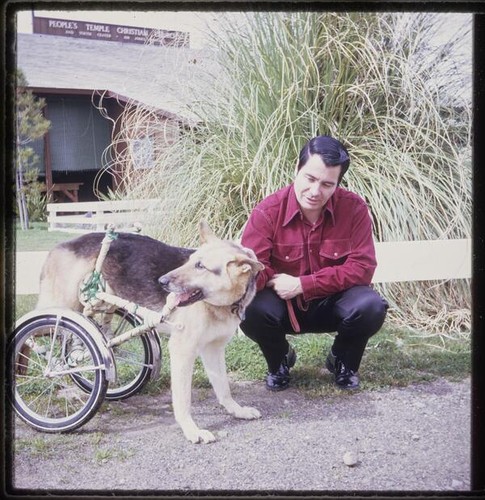 Jim Jones with dog