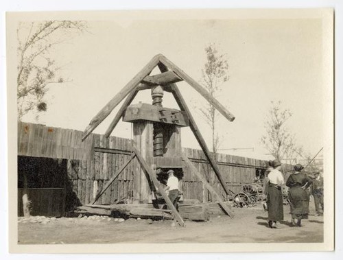 An old hay press