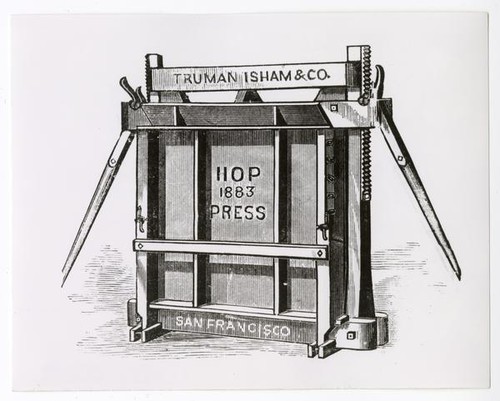 Truman Isham & Co. Hop Press Illustration, c. 1880