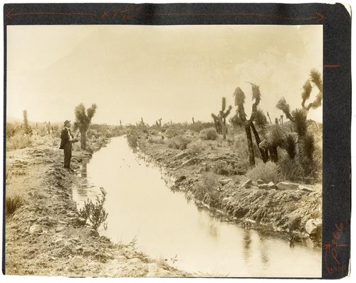 Newly opened irrigation ditch, California