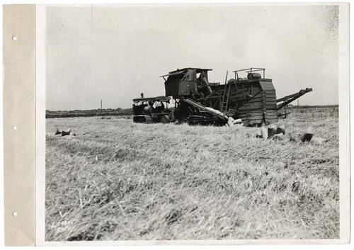 Agricultural machinery in a field