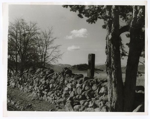 Rock wall on ranchlands