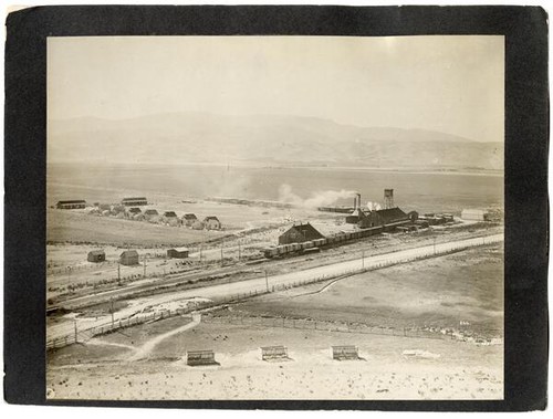 View of box factory plant, California