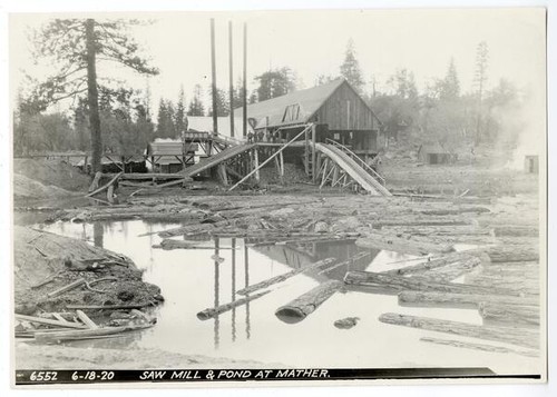 6552. 6-18-20. Saw Mill & Pond at Mather