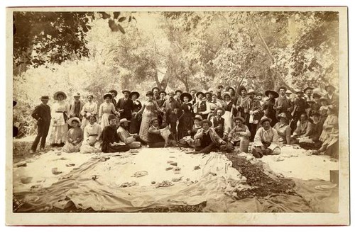 Del Valle family picnic, Rancho Camulos, Ventura County