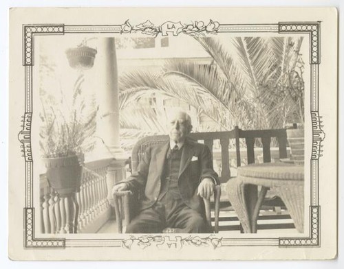 Reginaldo F. del Valle on porch