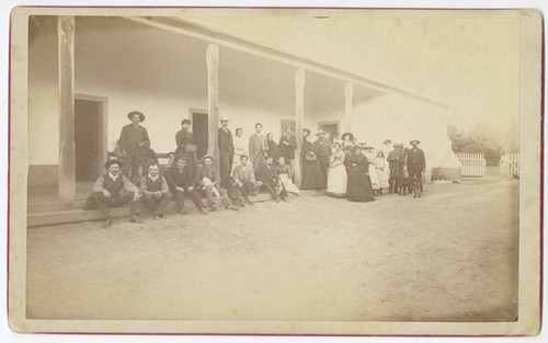 del Valle family group portrait, Rancho Camulos, Ventura County