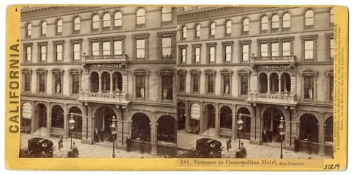 Entrance to Cosmopolitan Hotel, San Francisco