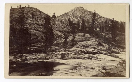 California rocks, river, and mountains