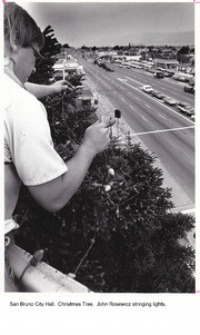 Christmas Lights on the City Hall Tree, November 28,1990