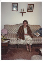 Edith Cook before San Bruno's 75th Anniversary Dinner, 1989