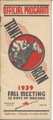 Official Program Tanforan Fall Meeting, November 23, 1939