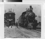 Southern Pacific Steam Engine at San Bruno Station, 1908