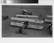 Swallow Biplane and Pacific Air Transport biplane on Airfield at Mills Field, ca. 1927