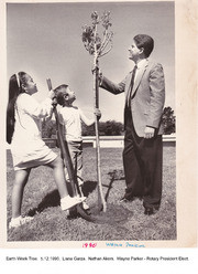 Planting a Tree for Earth Week Tree, May 12,1990