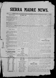 Sierra Madre News 1906-11-29