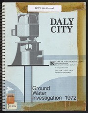 Daly City ground water investigation for the City of Daly City