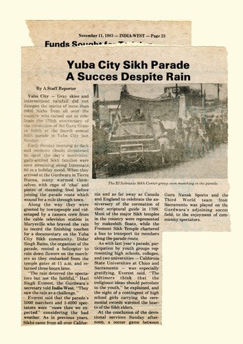 Yuba City Sikh Parade A Success Despite Rain