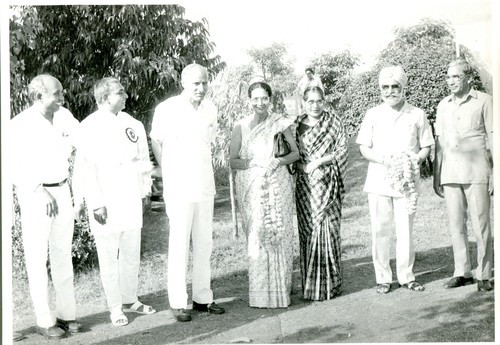 Savitri Randhawa Pictured with 6 Other People Outside in Haryana, India