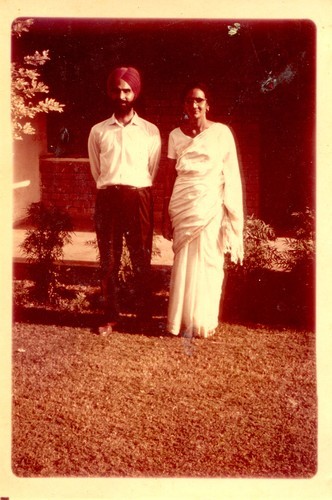 Narinder and Savitri Randhawa Outside