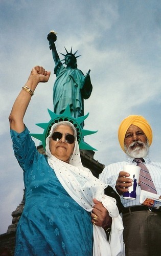 Amar Kaur and Hari Singh Everest in New York