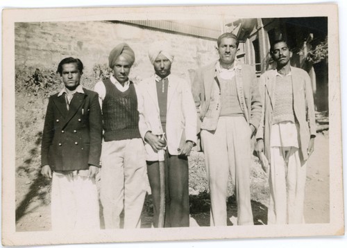 Hari Singh Everest with Four Men