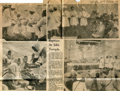 Baptism at Sikh Temple