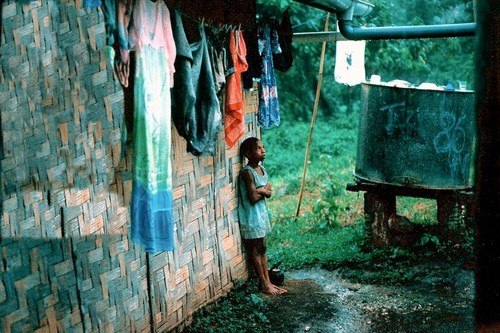 Girl Watches Rain outside the Rodmans' House