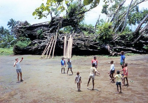 Sean, Village Kids, and the Fallen Banyan