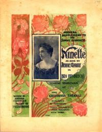 Ninette / words by Arthur Trevelyan ; music by Wm. Loraine