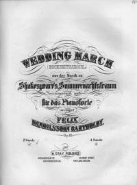 Wedding march = Hochzeit-marsch / F. Mendelssohn, op. 61