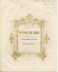 Rizos de oro = golden locks : Spanish dance / composed by Santiago Arrillaga