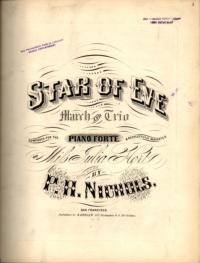 Star of eve : march and trio / by P. R. Nicholls