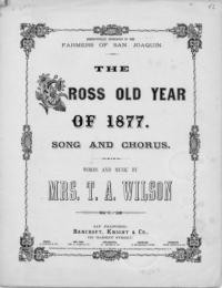 The cross old year of 1877 / words and music by Mrs. T. A. Wilson