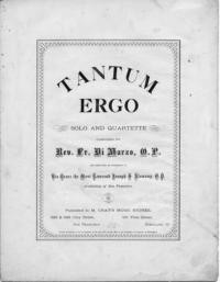 Tantum ergo : solo and quartette / V. Di Marzo