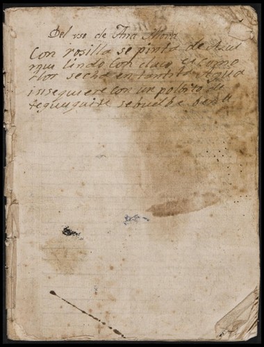 [Puebla cookbook "del uso de Ana Mora"] [18--?]