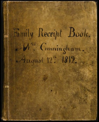 Family receipt book, 1812