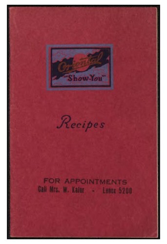 Oriental "show-you" recipes