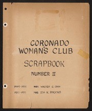 Coronado Women's Club Scrapbook 1949-1951