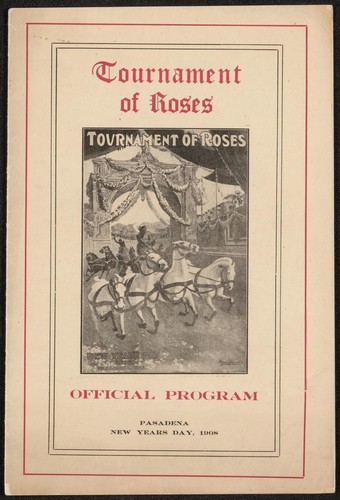 Tournament of Roses program, 1908