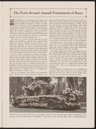 Tournament of Roses pictorial, 1931