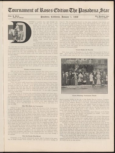 Tournament of Roses pictorial, 1908