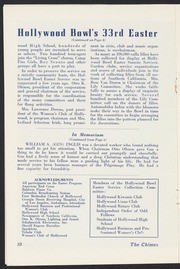 1953 Easter Sunrise Service Program