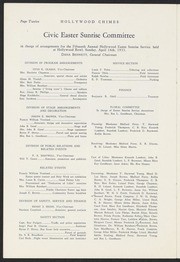 1933 Easter Sunrise Service Program