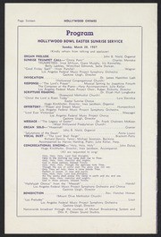 1937 Easter Sunrise Service Program