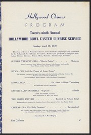 1949 Easter Sunrise Service Program