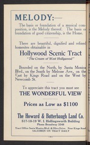 Hollywood Bowl 1922 Program - Week of September 12th