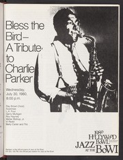 Bless the Bird - A Tribute to Charlie Parker program